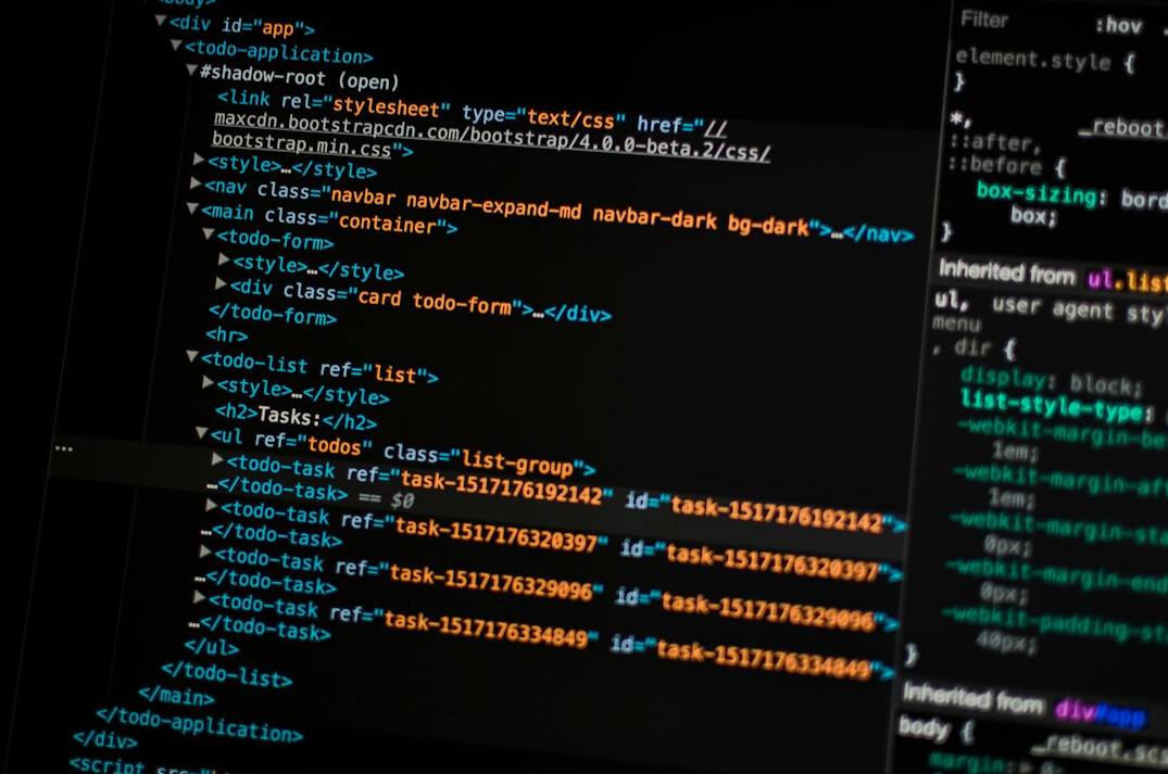 software code on screen